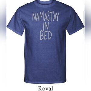 EUC "Namastay In Bed" Heather Blue